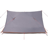 Camping Tent 2-Person Grey and Orange Waterproof 94531
