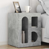 Bedside Table Concrete Grey 40 x 35 x 50 cm Engineered Wood 891250
