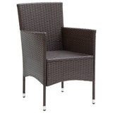 Garden Dining Chair Set of 4 Brown, Cream white 318501