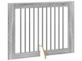 Dog Gate with Stands 2 pcs Grey Sonoma 100 x 100 cm 892028