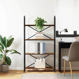 Bookshelf 4-Tier 80 x 30 x 146 cm Engineered wood Smoked Oak 879895