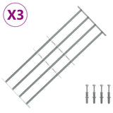Security Grille for Windows with 4 Crossbars 3 pcs 930-1740 mm 42031281