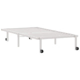 Bed Frame without Mattress Foldable White 90x190 cm Steel 4103966