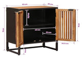 Sideboard 53 x 30 x 70 cm Solid Mango Wood and Engineered Wood 42020089