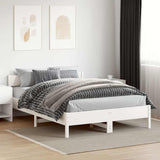 Bed Frame without Mattress White 140x200 cm Solid Wood Pine 842751