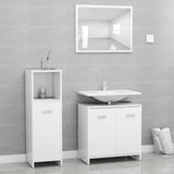 3 Piece Bathroom Furniture Set White Engineered Wood 3056907