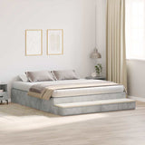 Storage Bed Frame with Door Concrete Grey 236.5 x 200 x 31.5 cm 3335624