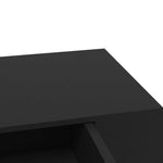 Floating Wall Shelf with Drawer Black 48x25x8 cm 288205