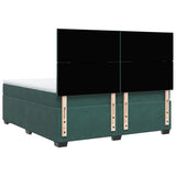Box Spring Bed with Mattress Dark Green 200x200 cm Velvet 3290999
