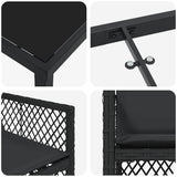 Garden Dining Set 5 pcs Black Poly Rattan 3380623