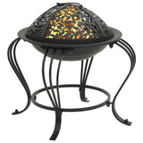 Fire Pit with Poker 49 cm Steel 360059