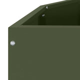 Planter Olive Green 120 x 60 x 35 cm Steel 883685