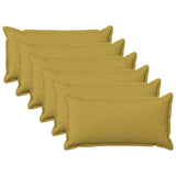 Cushion with Pillow HOUTEN 6 pcs Light Green Faux Linen 933836