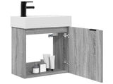 Bathroom Vanity Unit with Tap Grey Sonoma 45.5 x 22.5 x 84 cm 889430