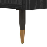 TV Cabinet Black oak 150 x 30 x 50 cm Engineered wood 879594