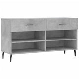 Shoe Bench Concrete Grey 102x35x55 cm Engineered Wood 829760