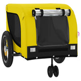 Pet Bike Trailer Yellow and Black Oxford Fabric and Iron 94015