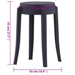 Stackable Stools 4 pcs Black Plastic 247278