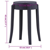 Stackable Stools 4 pcs Black Plastic 247278