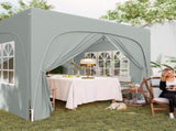 3 x 3m Pop-Up Gazebo Shelter, with Accessories - Light Grey T3398P328389