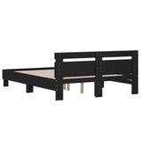 Bed Frame without Mattress Black 150x200 cm King Size 3207414