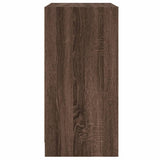 Side Cabinet with Glass Doors Brown Oak 68x37x75.5 cm 836384