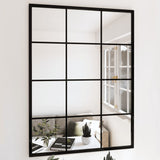 Wall Mirrors 3 pcs Black 80x60 cm Metal 3189033