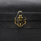 275394 Treasure Chest Wood Black 90x51x42 cm