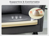 Two-Seater Leathaire Sofa - Grey T3398P424901