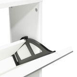 Shoe Cabinet 5-Layer Mirror White 63x17x169.5 cm 273938