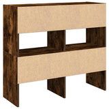 Shoe Racks 2 pcs Stackable Smoked Oak 89.5x30x40 cm 858848