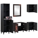Bathroom Cabinet Set with Drawer 5 pcs Solid Mango Wood 3310144