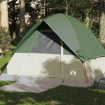 ZNTS Camping Tent Dome 4-Person Green Waterproof 94699