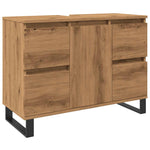 ZNTS Bathroom Sink Cabinet Artisan Oak 80x33x60 cm Engineered Wood 857239