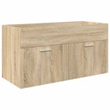 ZNTS 3 Piece Bathroom Furniture Set Sonoma Oak Engineered Wood 3325019