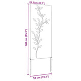 Garden Privacy Screen Black 50 x 140 cm Cold-rolled steel 876322