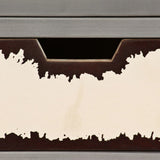 Sideboard Solid Mango Wood and Steel 65x33x76 cm 246283