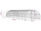 Chicken Coop Silver 1000 x 300 x 200 cm Galvanised Steel 3434699