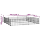 Outdoor Dog Kennel Steel 23.52 m 3124635
