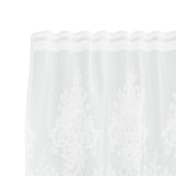 Lace Curtain with Curtains Floral White 180 x 1200 cm Polyester 4107974