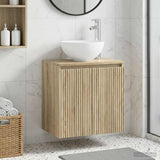Wall-Mounted Sink Vanity Sonoma Oak 49.5 x 41 x 64.5 cm 890394
