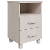 Bedside Cabinets HAMAR 2 pcs White 40x35x62 cm Solid Wood 340417