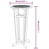 ZNTS Garden Bar Table Ø60x105 cm Solid Wood Acacia 319698