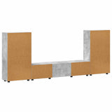 TV Cabinet Set FLORIN 3 pcs Concrete Grey Engineered Wood 3397937