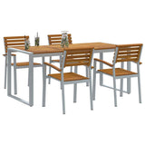 Garden Dining Set 5 pcs Grey and brown Solid acacia wood 3284363