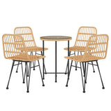 5 Piece Garden Dining Set Poly Rattan 3157839