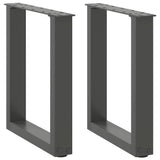 Coffee Table Legs U-Shaped 2 pcs Anthracite 28x cm Steel 4013150