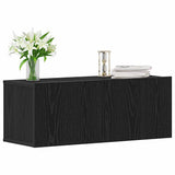 TV Cabinet 2 pcs Black Oak 80 x 30 x 30 cm Engineered Wood 862784