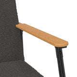 Armchair Dark Grey 59 x 75 x 78 cm Curly Wool-like Fabric 42017701