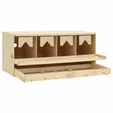 170658 Chicken Laying Nest 4 Compartments 106x40x45 cm Solid Pine Wood